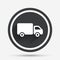 Delivery truck sign icon. Cargo van symbol.