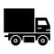 Delivery truck solid icon. Van vector illustration isolated on white. Cargo glyph style design, designed for web and app