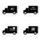 Delivery truck sticker vector illustration