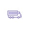 Delivery truck van car line icon. Service business transport commerce logistics