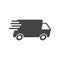 Delivery truck vector illustration. Fast delivery service shipping icon.