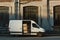 delivery van, commercial delivery vans with cardboard boxes, Logistics concept