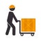 Delivery worker service icon