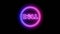 Dell glowing logo in neon light neon sign and neon light concept editorial image