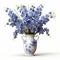 Delphinium Flowers In Modern Ceramic Vase - Photorealistic Stock Photo Quality