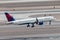 Delta Air Lines Boeing 757 large commercial airliner on approach to land at McCarran International Airport in Las Vegas