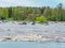 Delta of Dalalven river in southern norrland. Spring in Sweden. Scandinavia