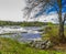 Delta of Dalalven river in southern norrland. Spring in Sweden. Scandinavia