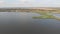 Delta of the Dniester River. Dniester estuary. Bird`s eye view