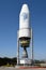 A Delta III Rocket in the parking lot of The Discovery Cube Orange County, a science museum