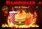 Deluxe king burger. 3d illustration.