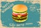 Deluxe king burger. 3d illustration.