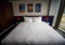 Deluxe king room at the TWA Hotel living wing behind the landmark TWA Flight Center building at the JFK International airport