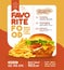 Deluxe king size burger with tasty fries in 3d illustration