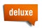 Deluxe orange 3d speech bubble