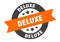 deluxe sign. deluxe round ribbon sticker. deluxe