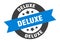 deluxe sign. deluxe round ribbon sticker. deluxe