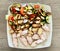 Deluxe sliced chicken salad with balsamic dressing