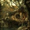 Delve into a fantasy realm with this enchanting treehouse image