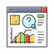 demand forecasting logistic manager color icon vector illustration