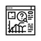 demand forecasting logistic manager line icon vector illustration