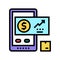demand forecasting and sales planning color icon vector illustration