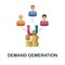 Demand Gemeration icon. 3d illustration from customer relationship collection. Creative Demand Gemeration 3d icon for