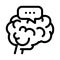 Dementia brain icon vector outline illustration