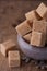 Demerara sugar cubes