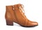 Demi-season brown female boot isolated