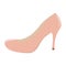 Demi-season women s shoes. Fashionable high heel shoes. Women s boats in classic colors. Vector graphics