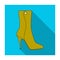 Demi tall womens boots high heel.Different shoes single icon in flat style vector symbol stock illustration.