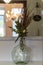 Demijohn with Dried Flowers and Mirror Reflected Chandelier Fene