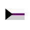 Demisexual flag flat icon, vector illustration
