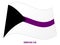 Demisexual Flag Waving Vector Illustration Designed with Correct Color Scheme