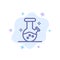 Demo flask, Lab, Potion Blue Icon on Abstract Cloud Background