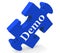 Demo Puzzle Shows Product Demonstration Trial