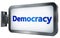 Democracy on billboard background