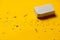 Democracy and an eraser on a yellow background. The disappearance of democracy concept