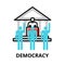 Democracy icon concept, politics collection