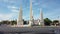 Democracy monument of Bangkok Thailand under blue sky