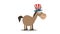 Democrat Donkey Cartoon Character With Uncle Sam Hat