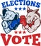 Democrat Donkey Republican Elephant Mascot