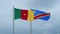 Democratic Republic of the Congo and Cameroon flag