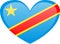 Democratic Republic of the Congo flag. National current flag, government and geography emblem. Flat style