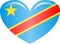 Democratic Republic of the Congo flag. National current flag, government and geography emblem. Flat style
