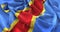 Democratic Republic of the Congo Flag Ruffled Beautifully Waving