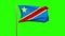 Democratic Republic of the Congo flag waving in