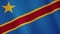 Democratic Republic of the Congo flag waving animation. Full Screen. Symbol of the country.