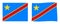 Democratic Republic of the Congo formerly Zaire flag. Simple a